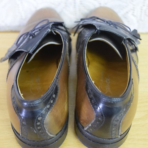 Florsheim Pro Stance Mens Size 8.5 Golf Shoes Two Tone Leather Kiltie Vintage main image 9
